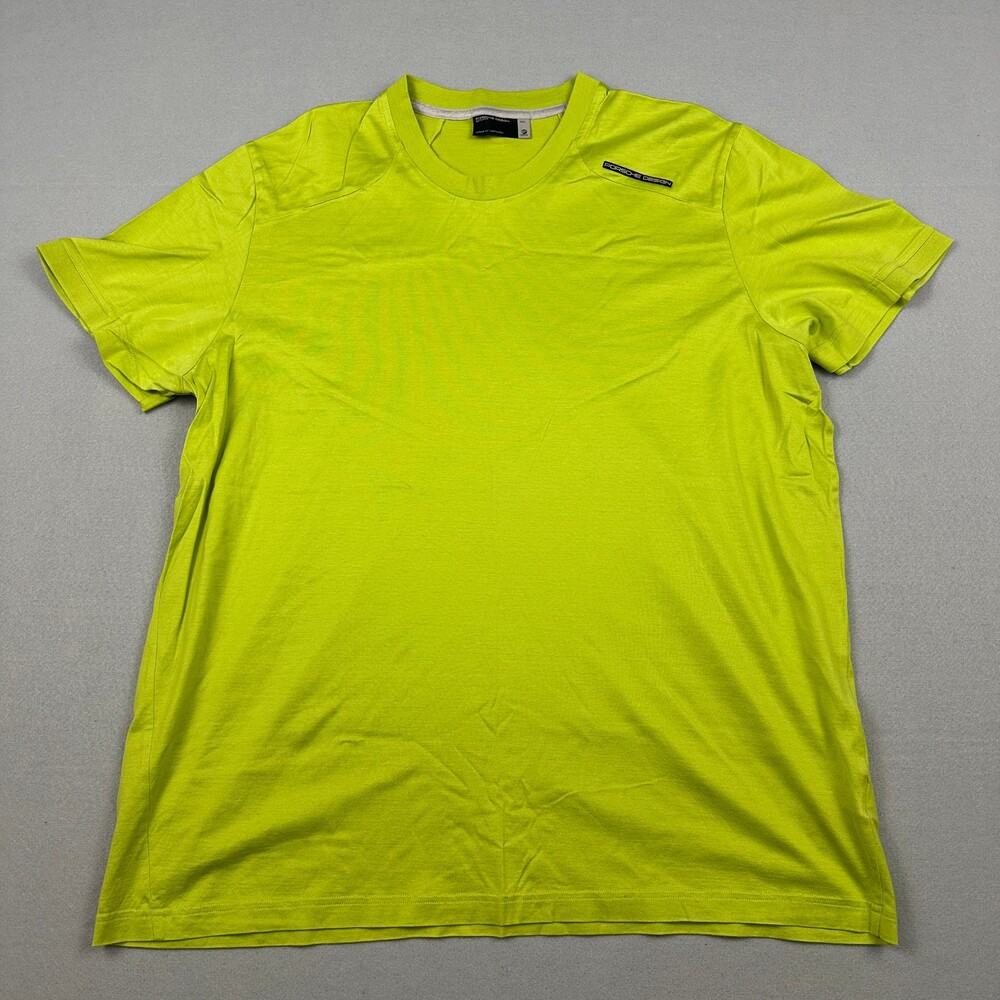 Porsche Design X Adidas Shirt Men 2XL Green Solid Crewneck Driving Tee XXL